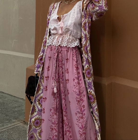 Sold Out Final Sale Spell Rebel Spirit Wide Leg Pant In Zinnia - Picture 5 of 15